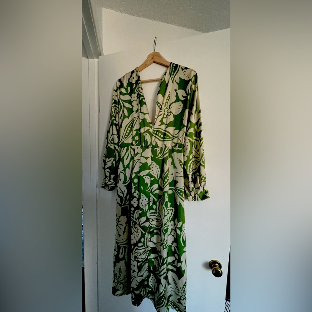 Zara USA Printed Midi Dress